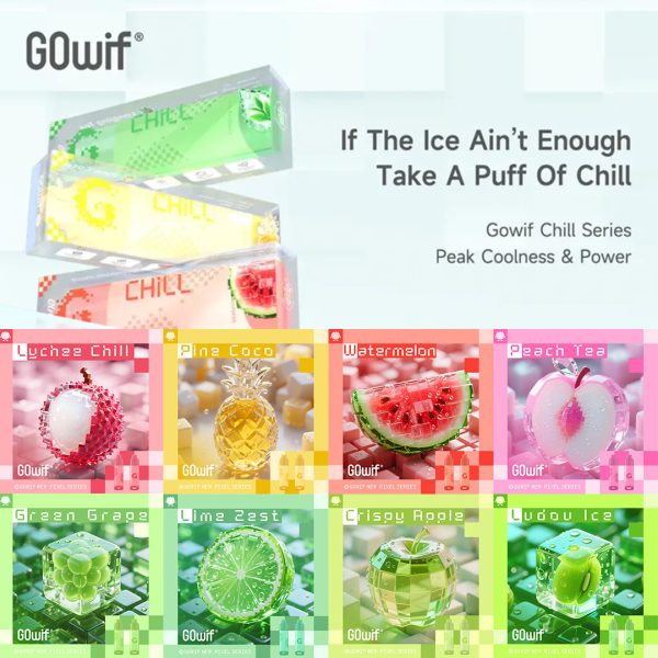 高维GOWIF CHILL 一次性电子烟18000口/双陶瓷 + CHILL CORE™ 冷却/16W大功率