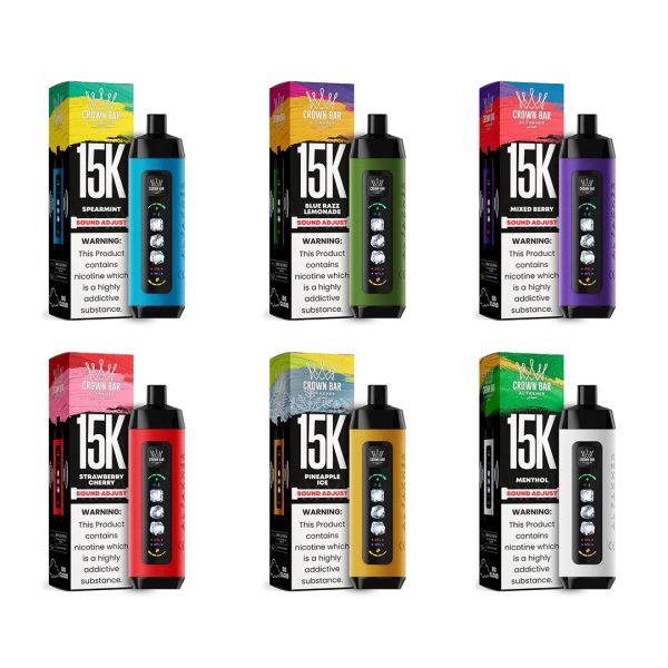 阿尔法赫15000大屏版 AL FAKHER CROWN BAR ICE ADJUST 15K-可调冰度和吸阻-支持肺吸